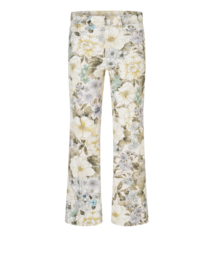 FABIENNE FLOWER POCKET CROPPED FLARE PANT - CAMBIO