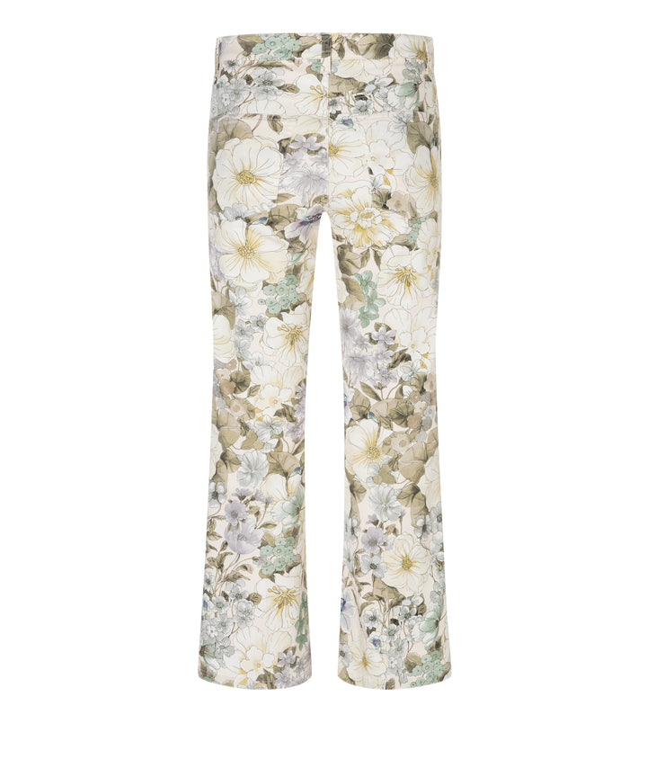 FABIENNE FLOWER POCKET CROPPED FLARE PANT - CAMBIO