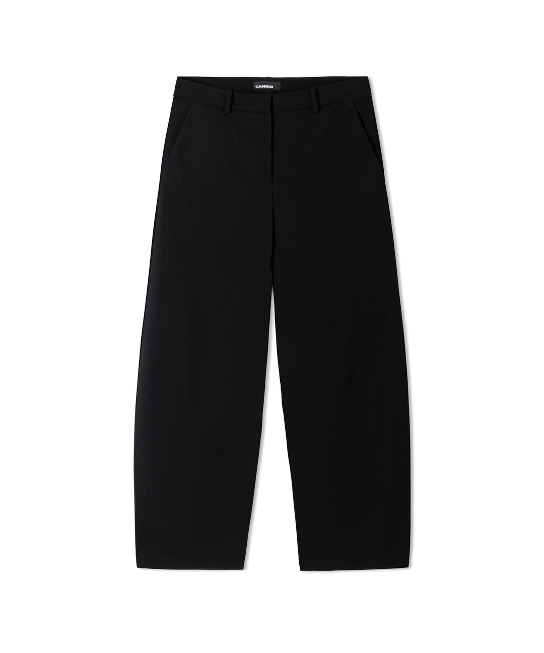 EDITA BARREL CROPPED PANT (BLACK) - CAMBIO
