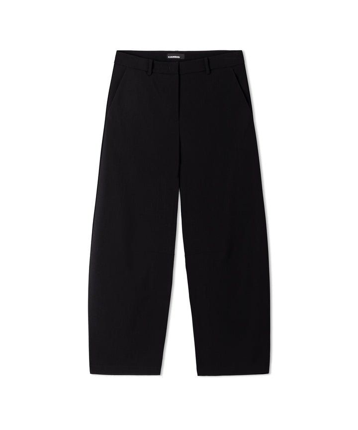 EDITA BARREL CROPPED PANT (BLACK) - CAMBIO