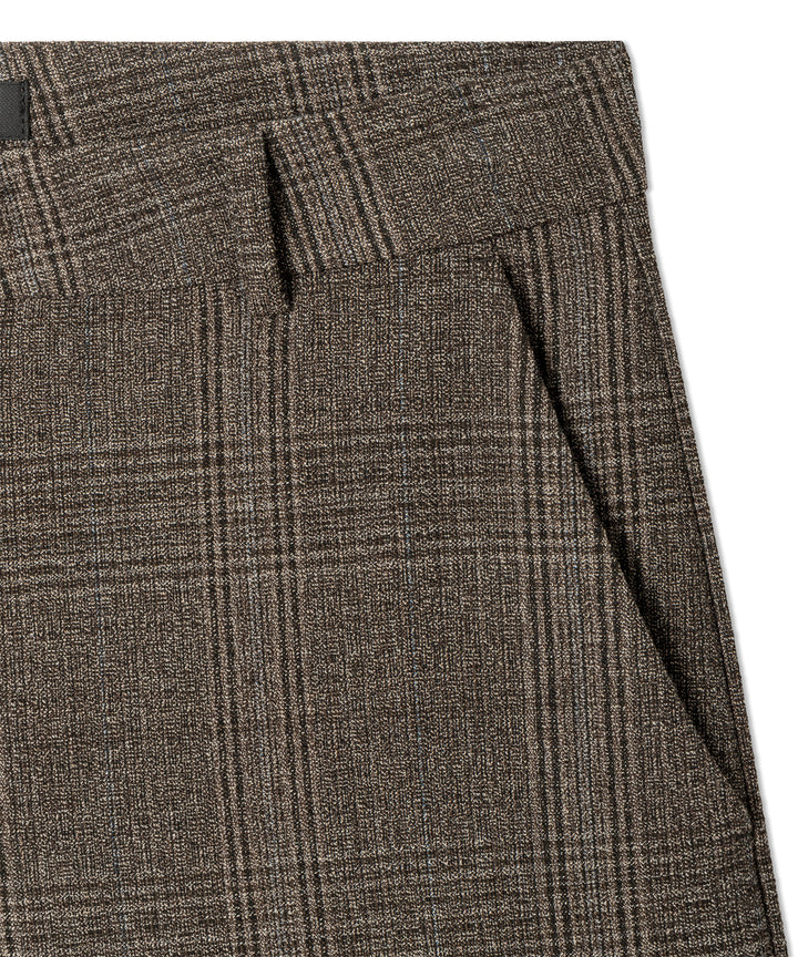 EDITA CROPPED BARREL (MOULINE CHECK BROWN) - CAMBIO