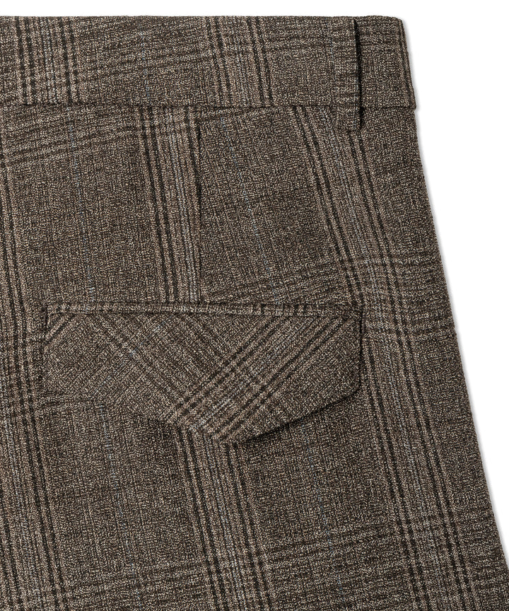 EDITA CROPPED BARREL (MOULINE CHECK BROWN) - CAMBIO