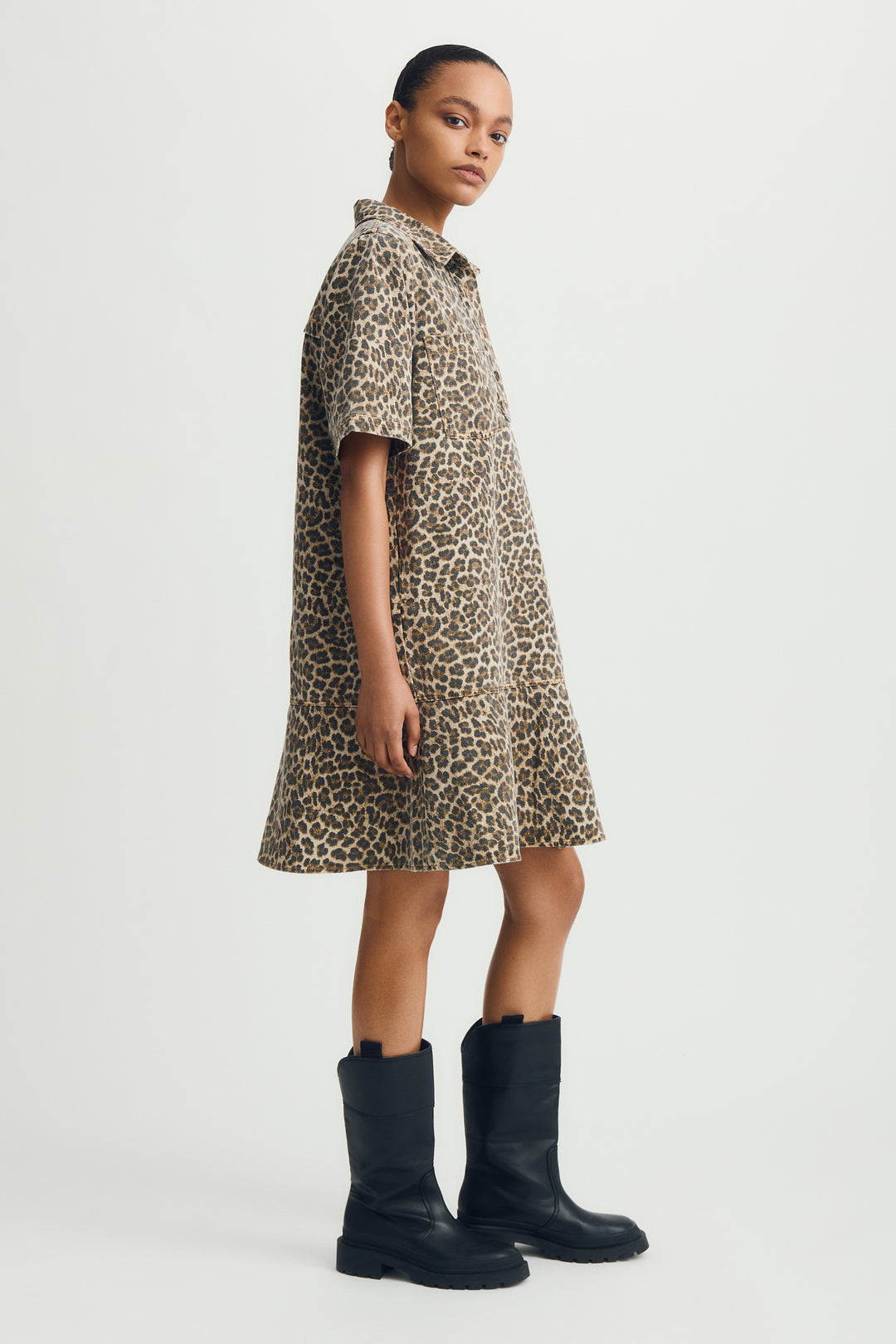 CAMELIA DRESS (BEIGE ANIMAL PRINT) - MELISSA NEPTON