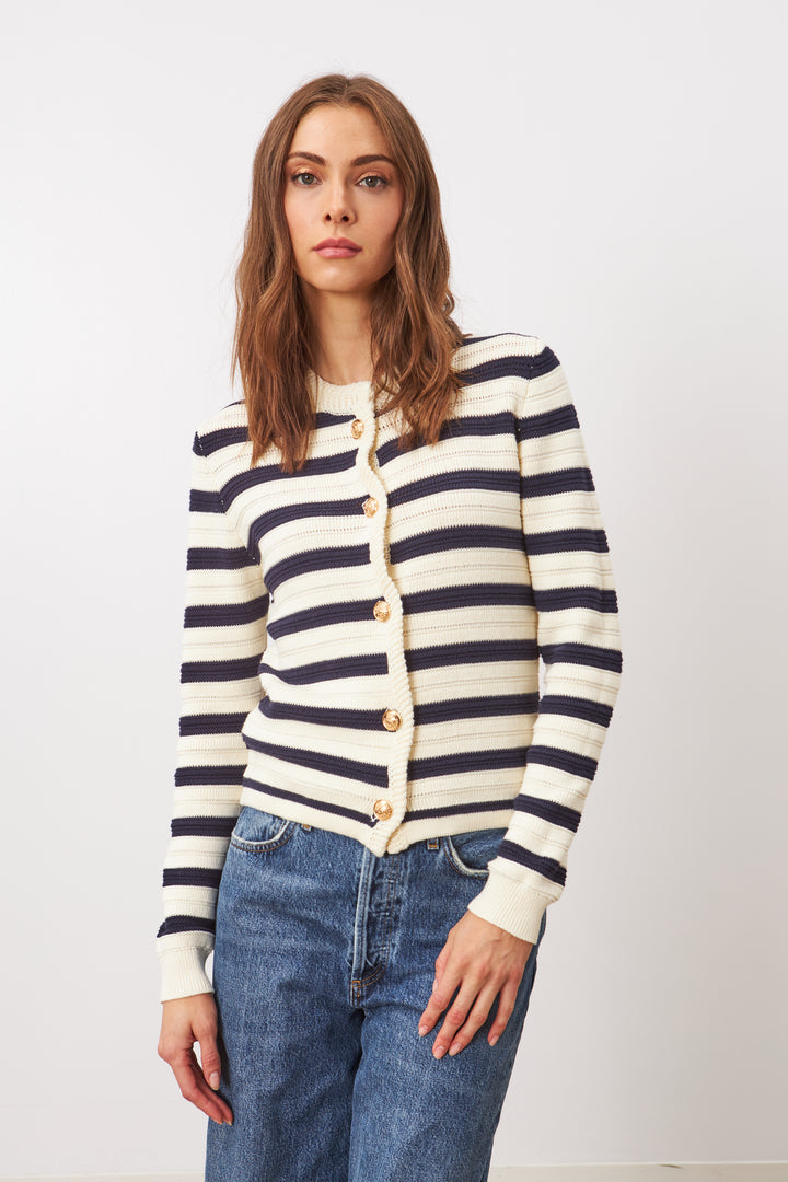 CAMILLE STRIPED CARDIGAN - LINE