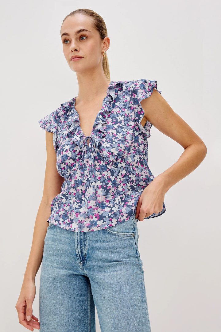 CARMINE BLOUSE (BLUE BLOSSOM) - RAILS