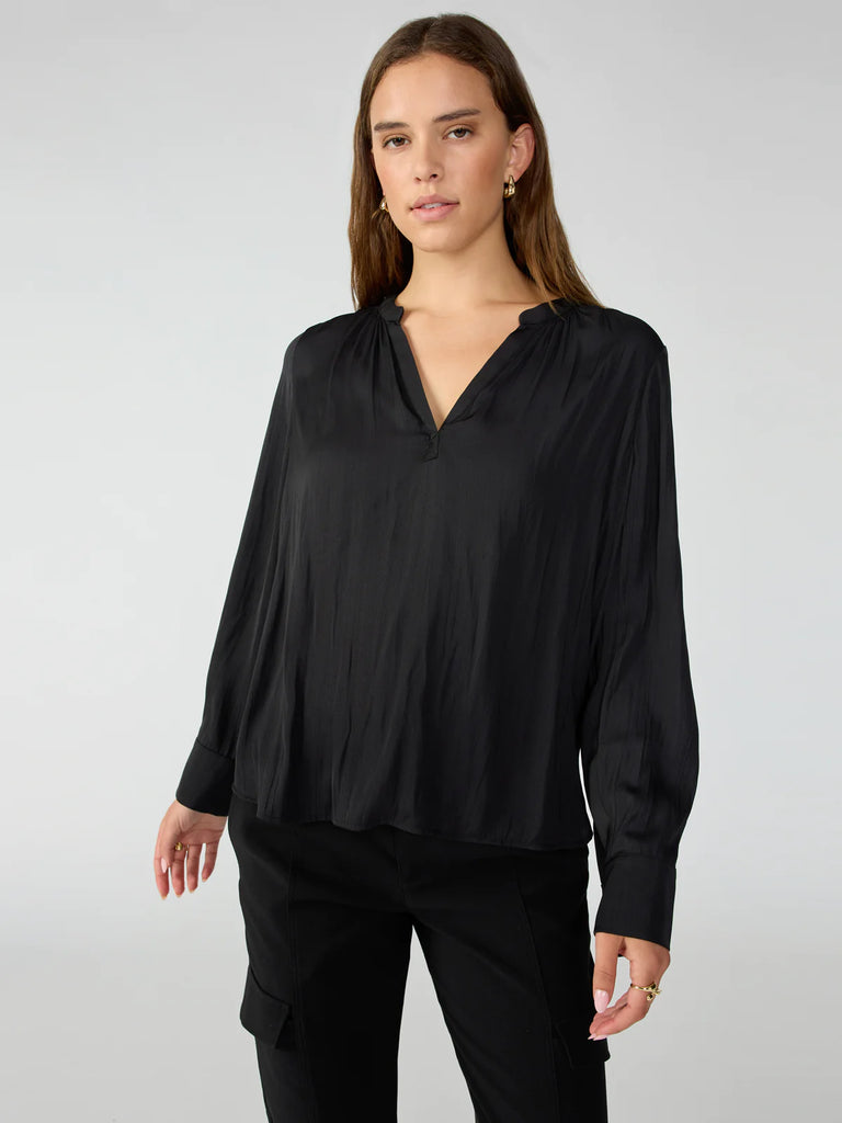 LIZZIE SATEEN TUNIC (BLACK) - SANCTUARY