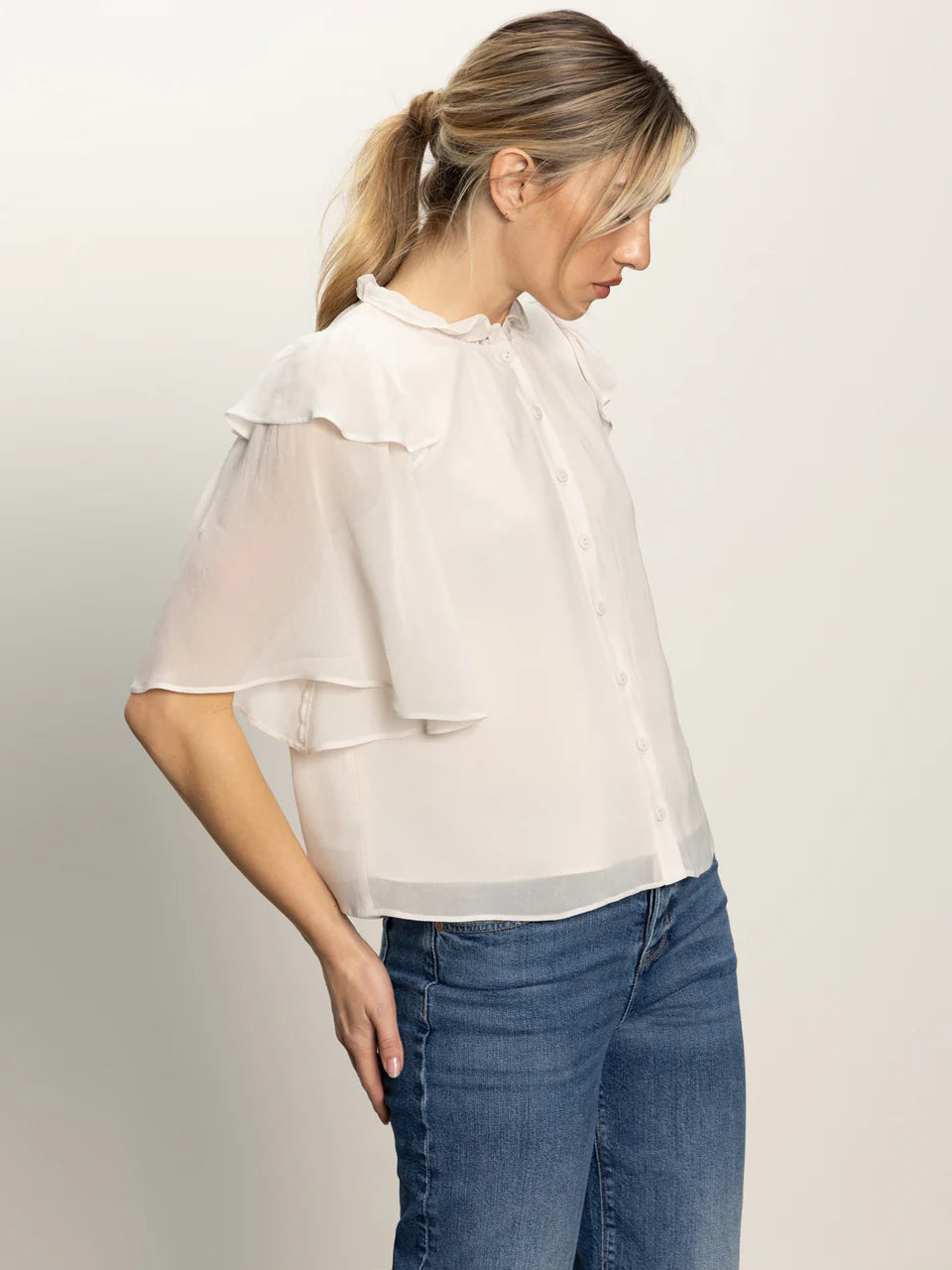 DEJA VU FRILL BLOUSE - SANCTUARY