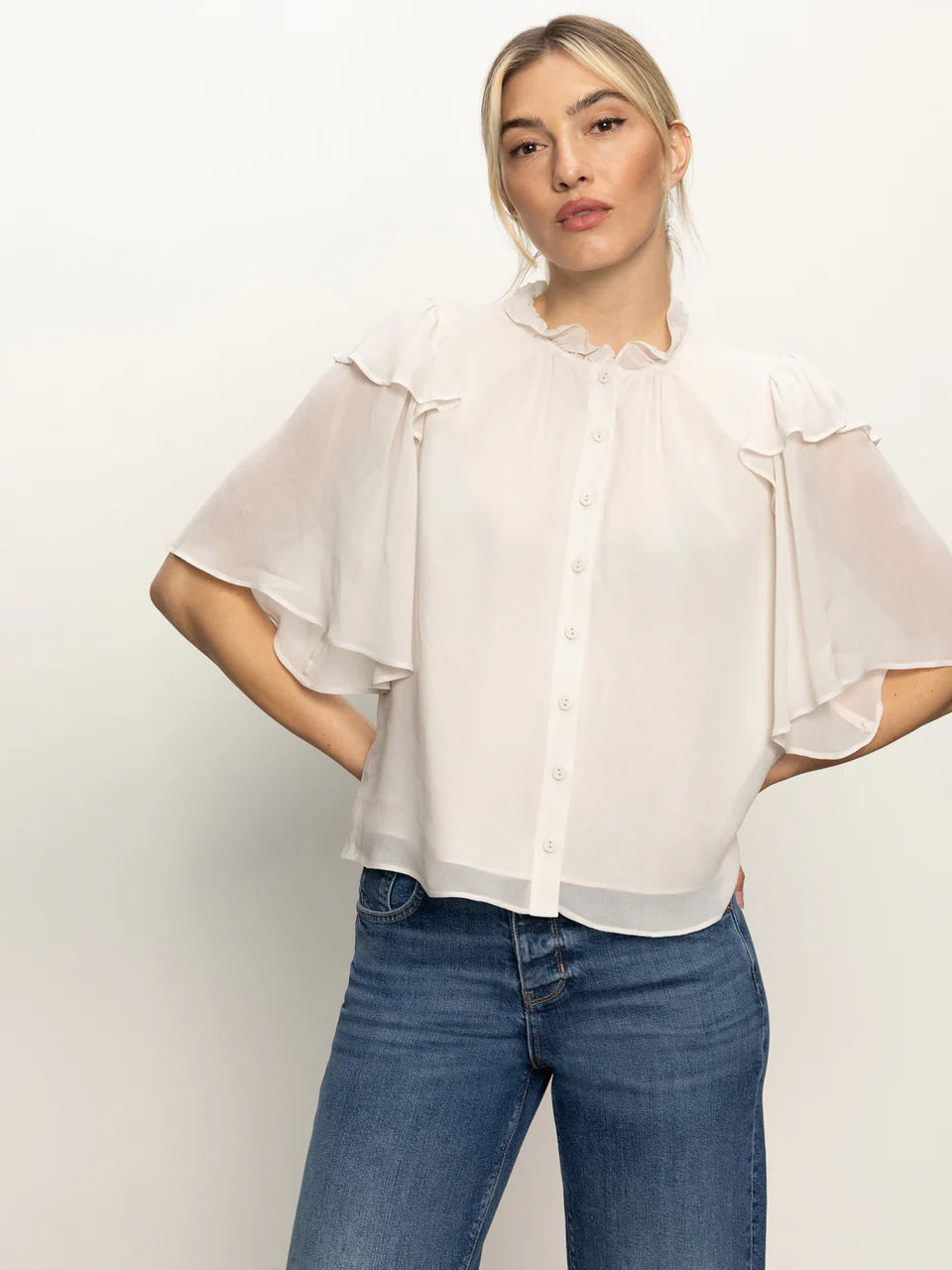 DEJA VU FRILL BLOUSE - SANCTUARY
