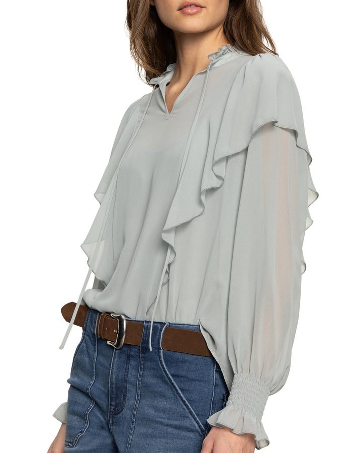 YOURS TO KEEP BLOUSE (SKY GREY) - SANCTUARY