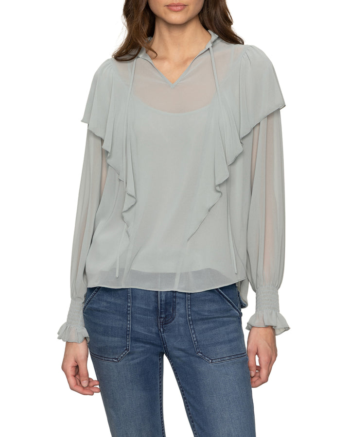 YOURS TO KEEP BLOUSE (SKY GREY) - SANCTUARY