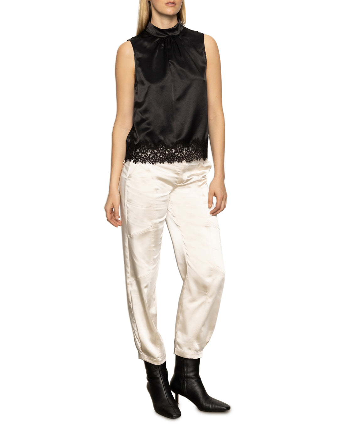 LATE NIGHT SATIN TANK (BLACK) -SANCTUARY