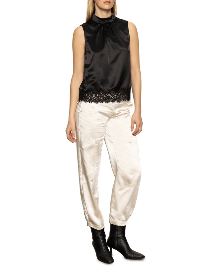 LATE NIGHT SATIN TANK (BLACK) -SANCTUARY