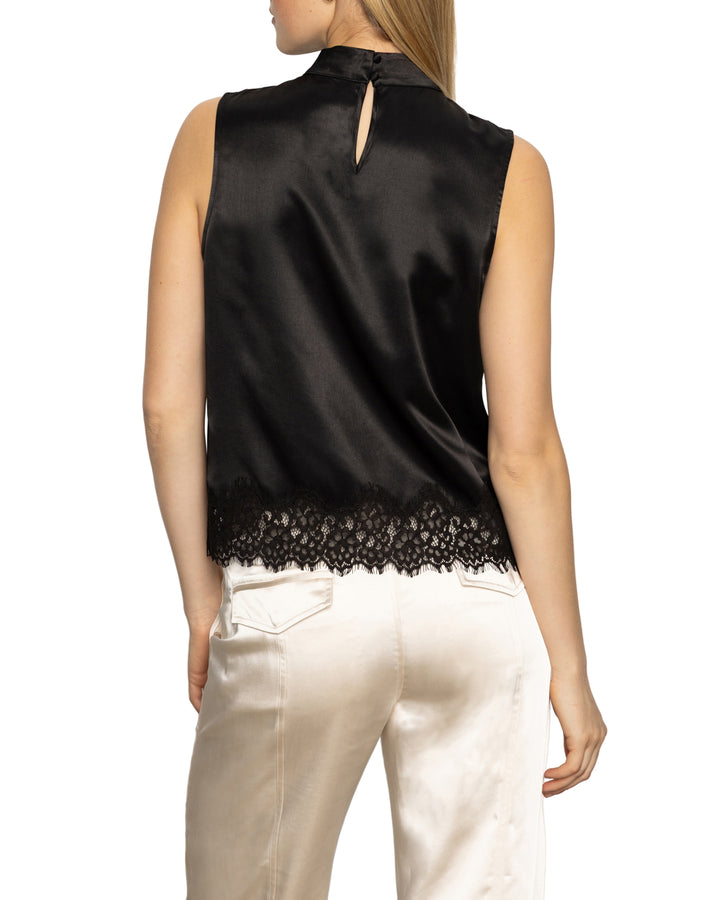 LATE NIGHT SATIN TANK (BLACK) -SANCTUARY