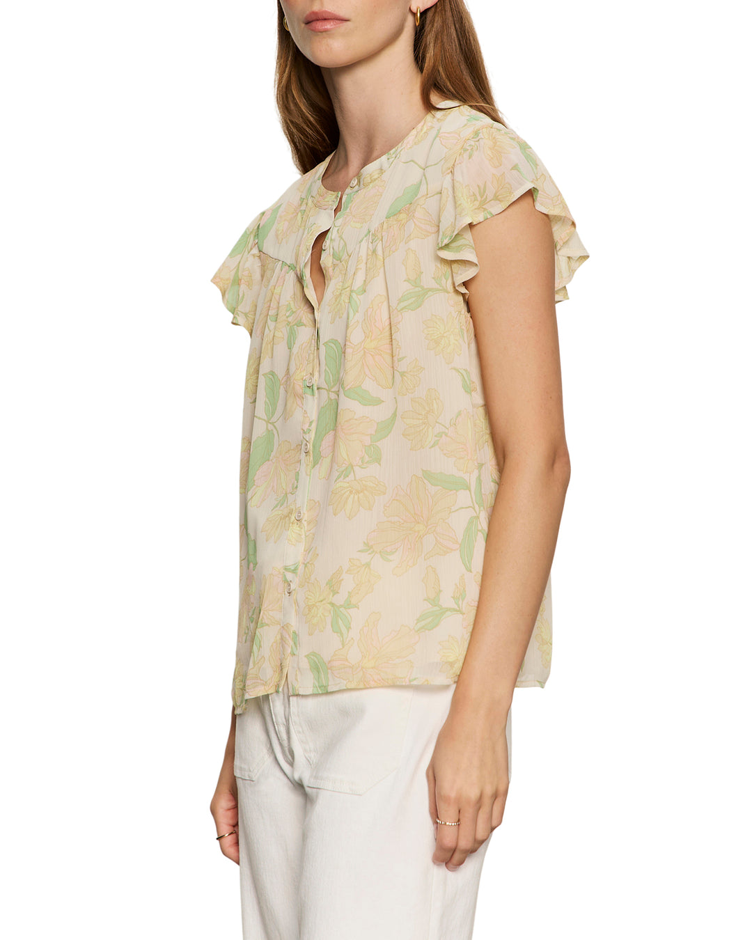 FREE SPIRITED RUFFLE TOP (GENTLE LILY) - SANCTUARY