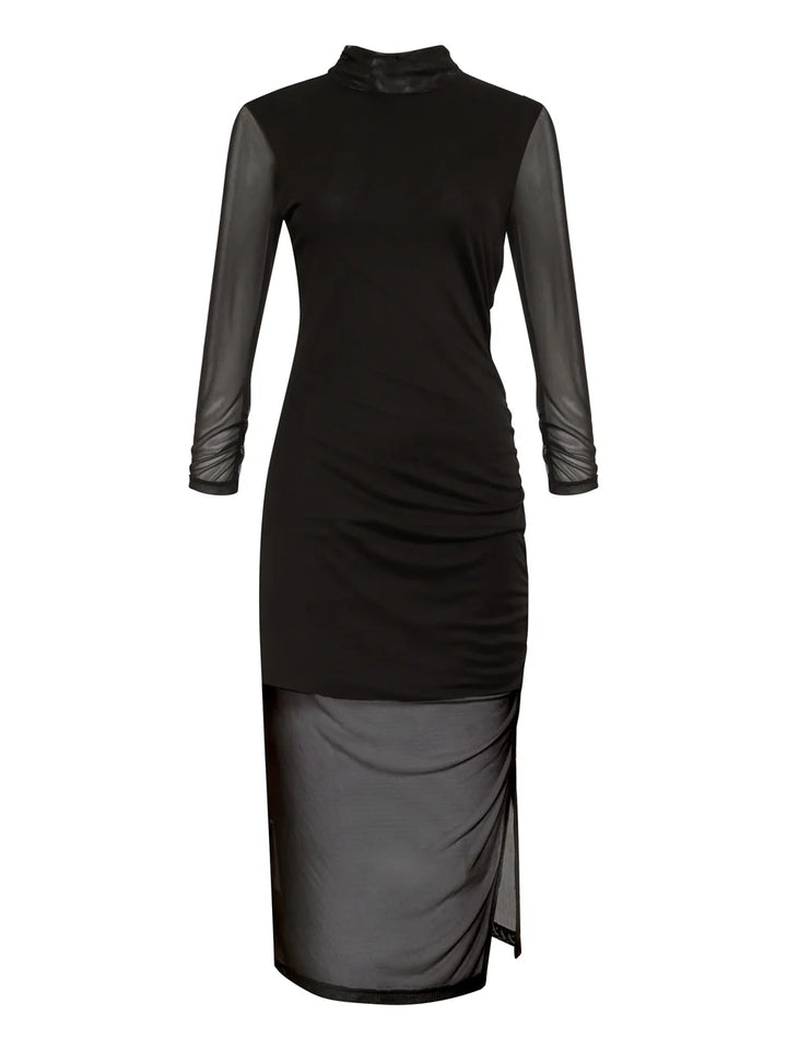NIGHT OUT MOCK NECK MIDI DRESS - SANCTUARY