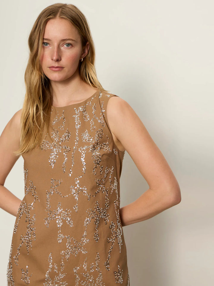 BETTER PLACE EMBELLISHED DRESS (TOASTED COCONUT) - SANCTUARY