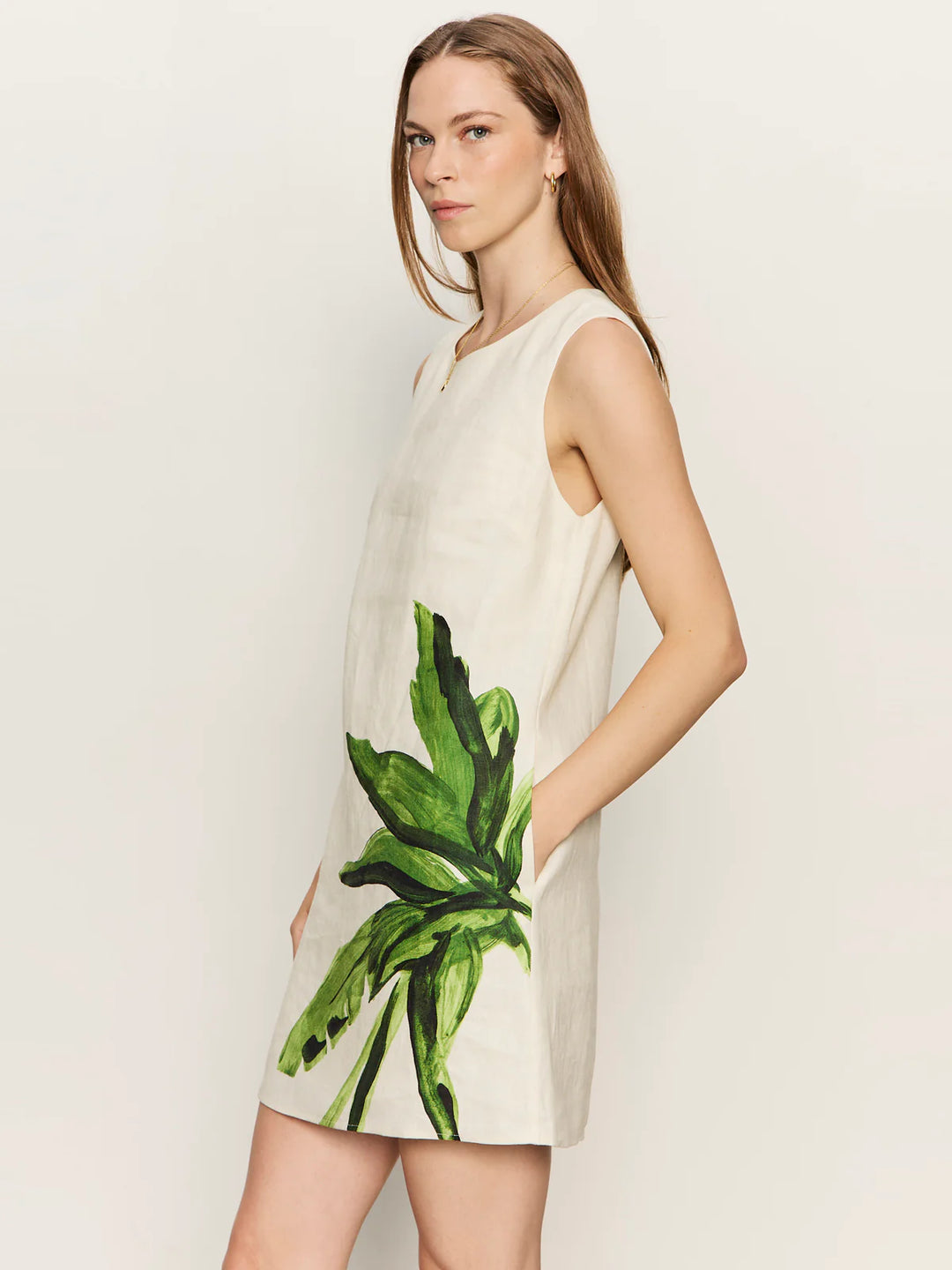 WAY TO BE LINEN SHIFT DRESS (PALMETTA) - SANCTUARY