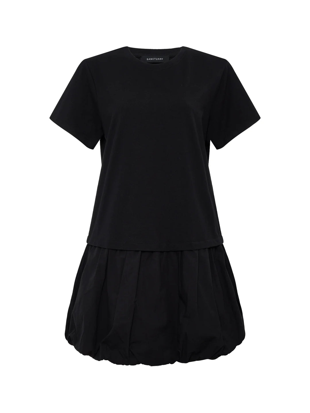 FOR KEEPS BUBBLE T-SHIRT DRESS (BLACK) - SANCTUARY
