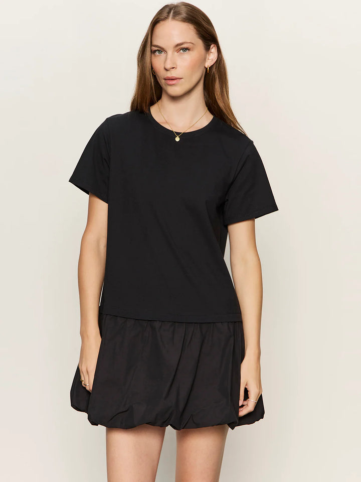 FOR KEEPS BUBBLE T-SHIRT DRESS (BLACK) - SANCTUARY