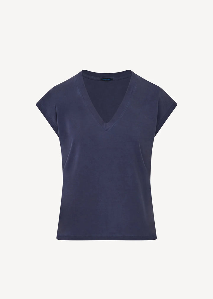 S/S ICONIC SUBLIME V-NECK DOLMAN TEE (MOOD INDIGO) - PATRICK ASSARAF