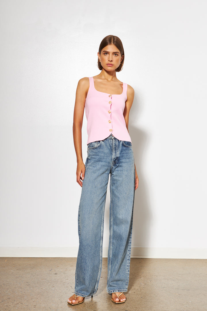 CHANTEL ELEVATED TANK (BLUSH PINK) - LINE