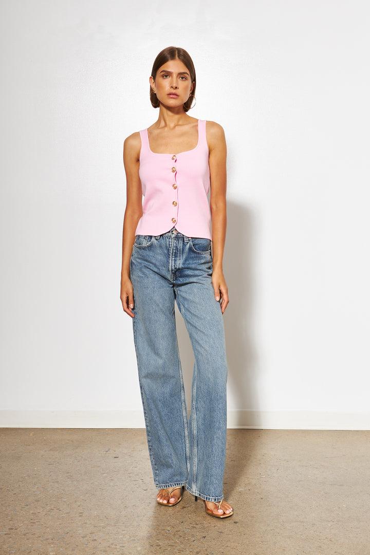 CHANTEL ELEVATED TANK (BLUSH PINK) - LINE