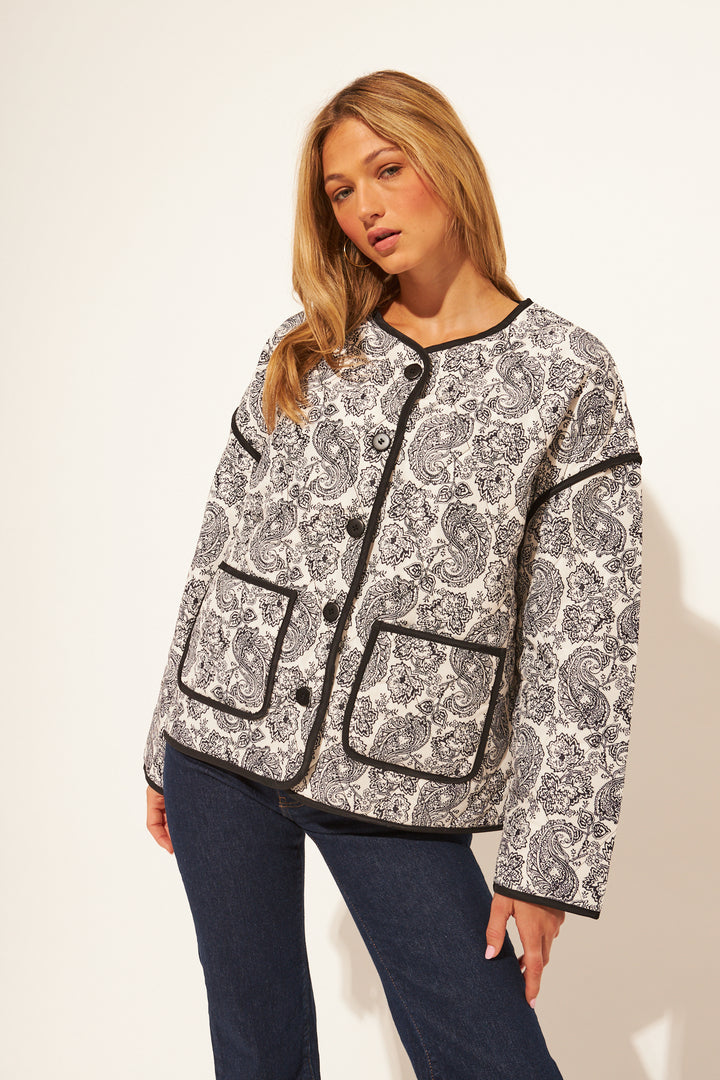 CLAUDE QUILTED JACKET (INK) - JOHN+JENN