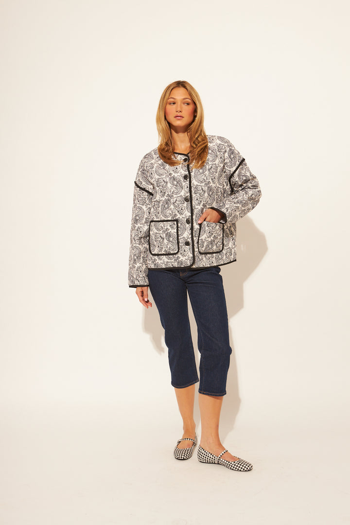 CLAUDE QUILTED JACKET (INK) - JOHN+JENN