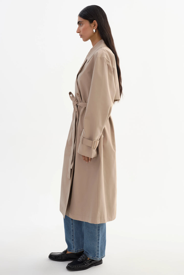 COLETTE OVERSIZED TRENCH COAT (KHAKI) - LAMARQUE