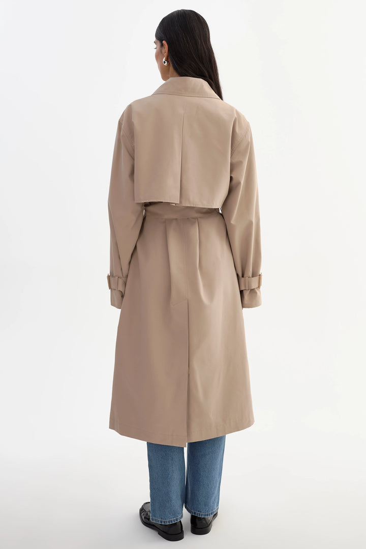 COLETTE OVERSIZED TRENCH COAT (KHAKI) - LAMARQUE