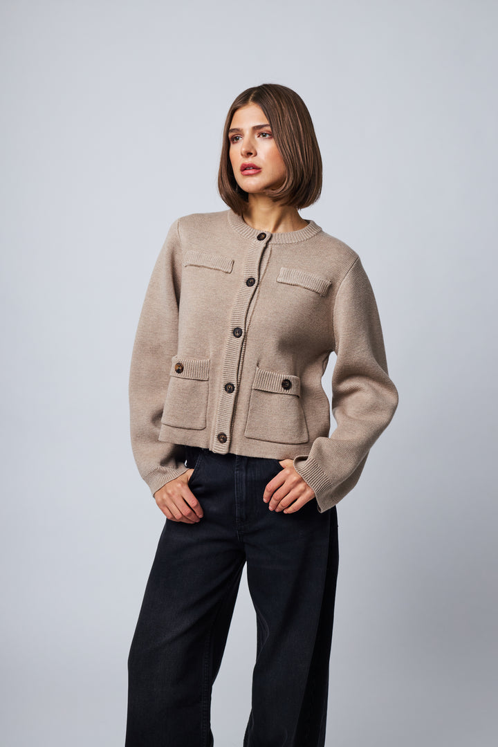 CORALINE CARDIGAN (BISQUE) - LINE