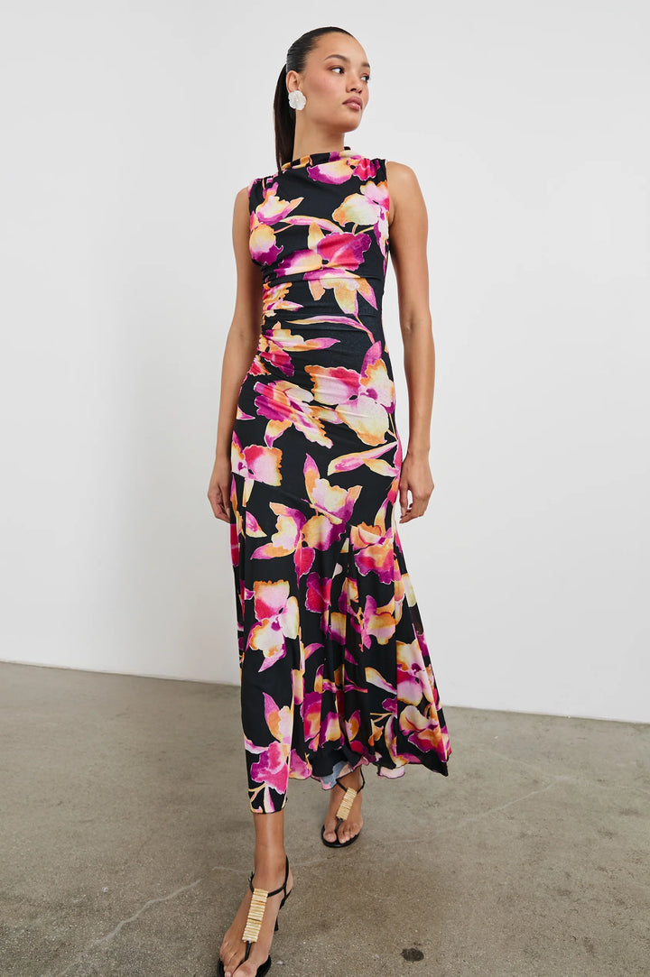 COSMOS HIGH-NECK MAXI DRESS - RAILS