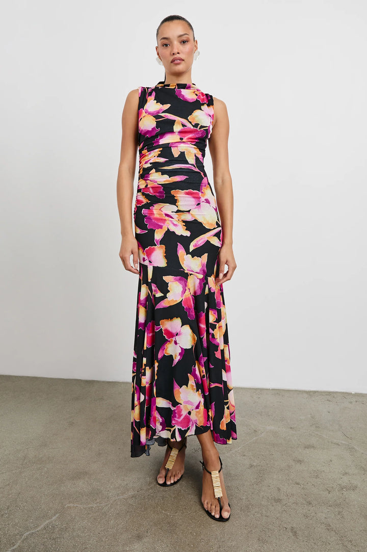 COSMOS HIGH-NECK MAXI DRESS - RAILS