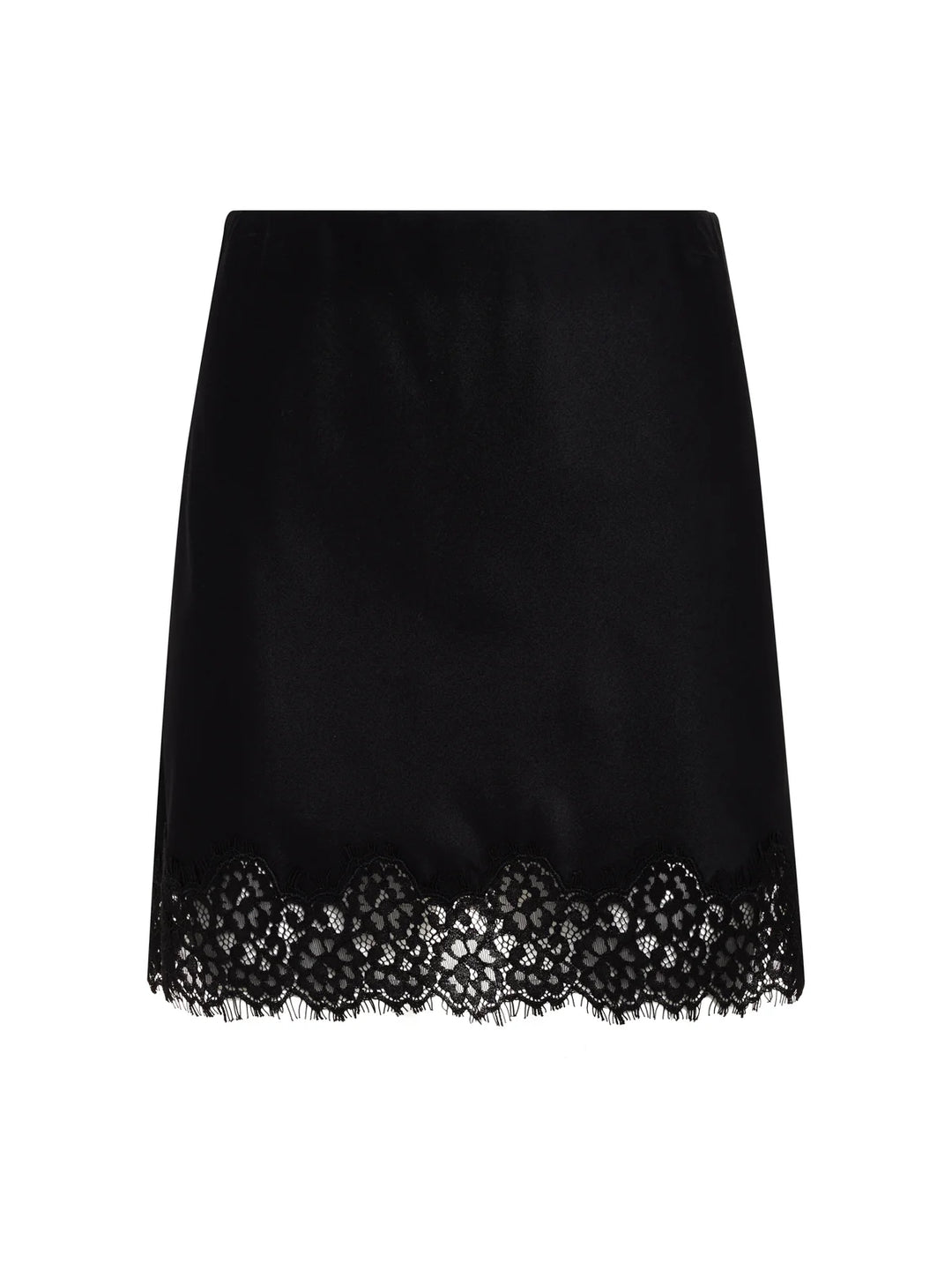 EVERYDAY SATIN LACE MINI SKIRT (BLACK) - SANCTUARY