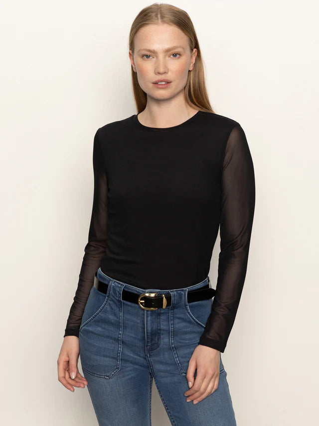 LONG SLEEVE PERFECT MESH TEE (BLACK) - SANCTUARY