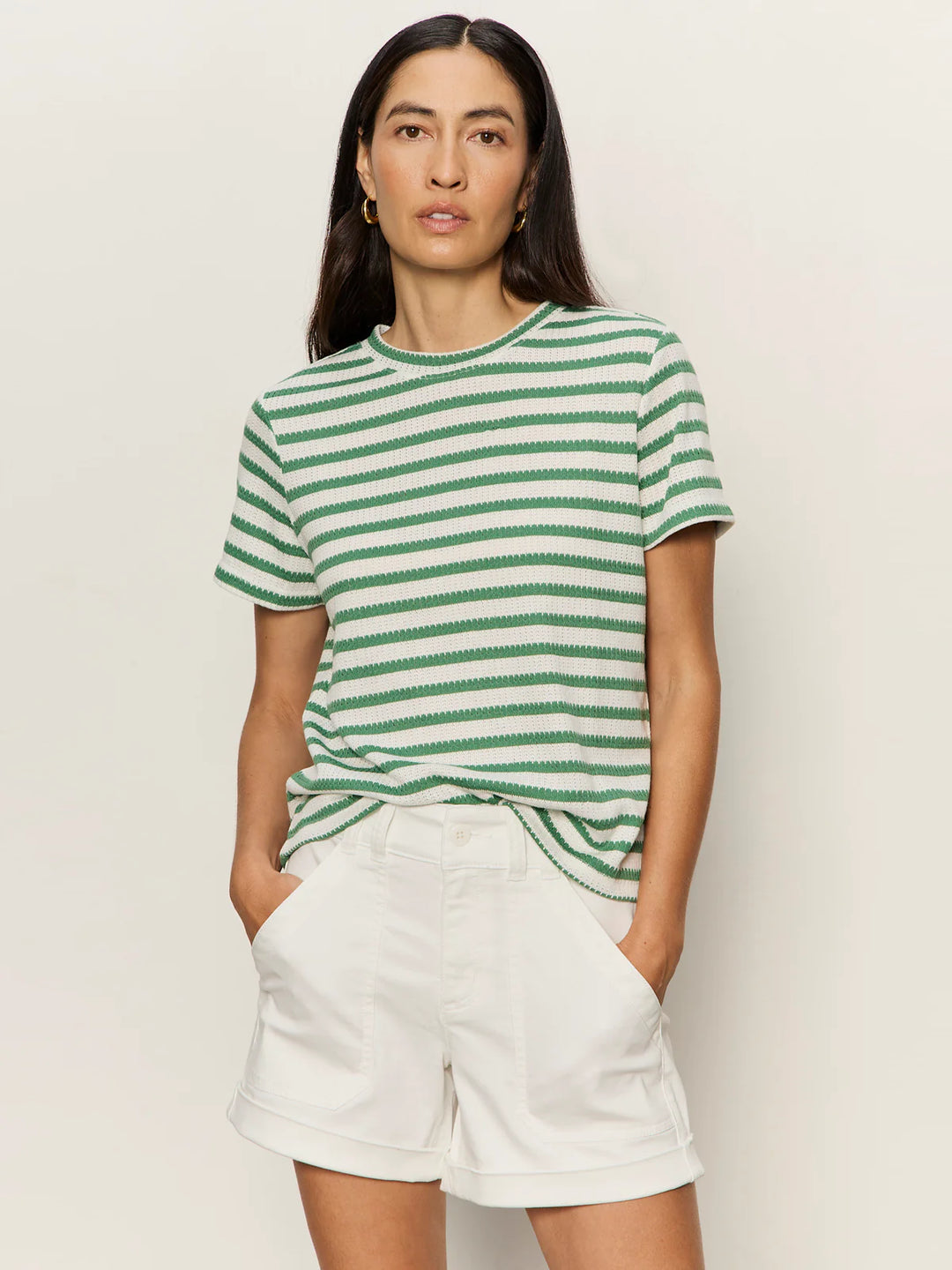 PERFECT TEXTURED TEE (CHALK GREEN JUICE) - SANCTUARY