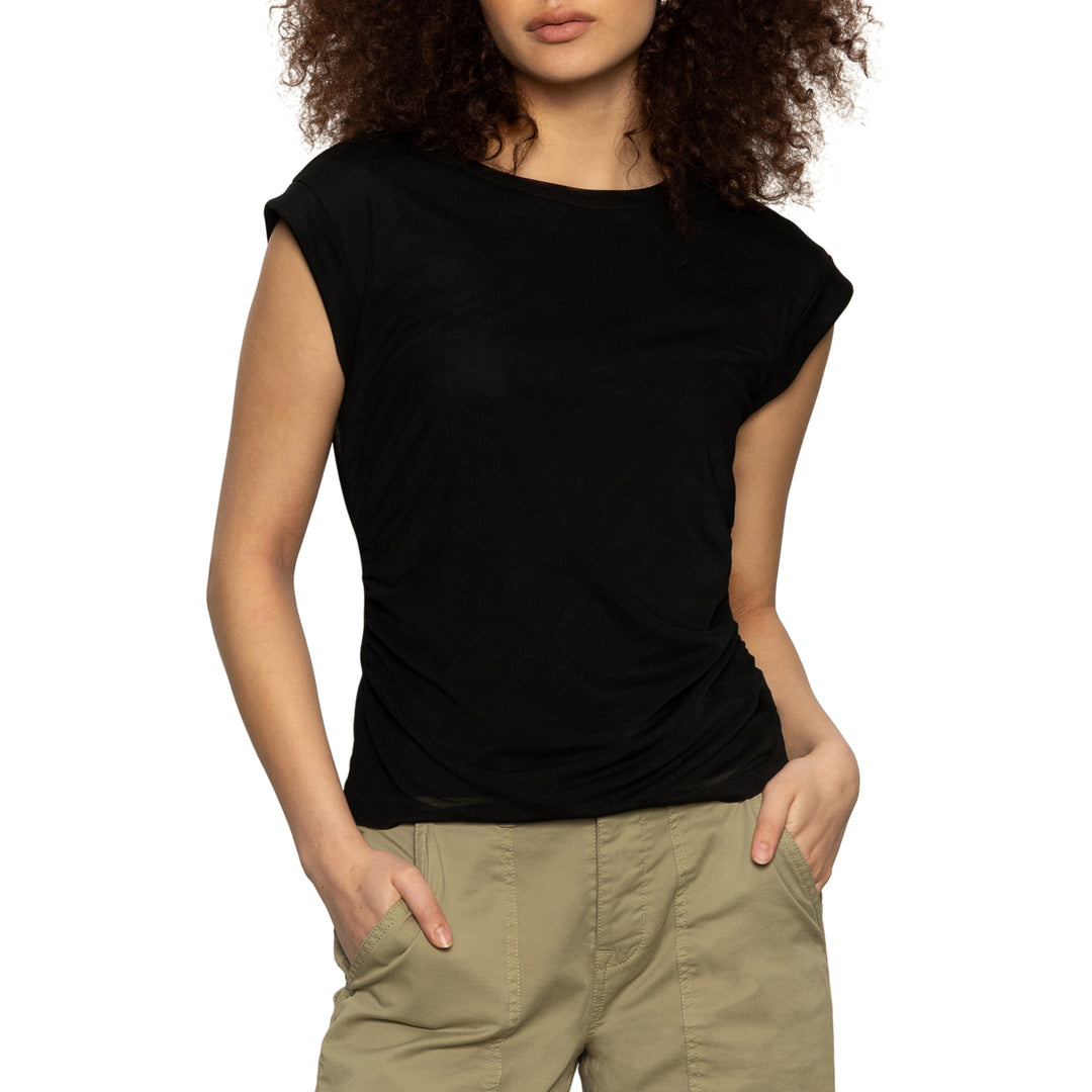 CHARISMA DOLMAN MESH TEE (BLACK) - SANCTUARY