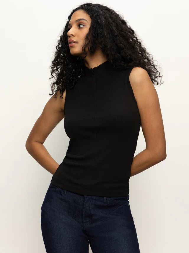 SLEEVELESS ZIP MOCK TOP - SANCTUARY