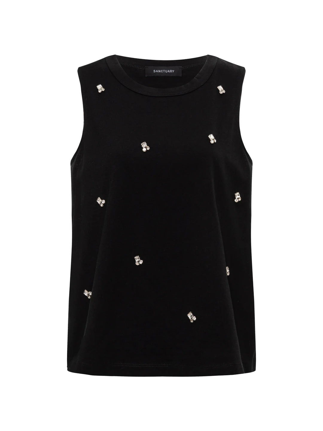 CAMPARI EMBELLISHED TANK (BLACK) - SANCTUARY