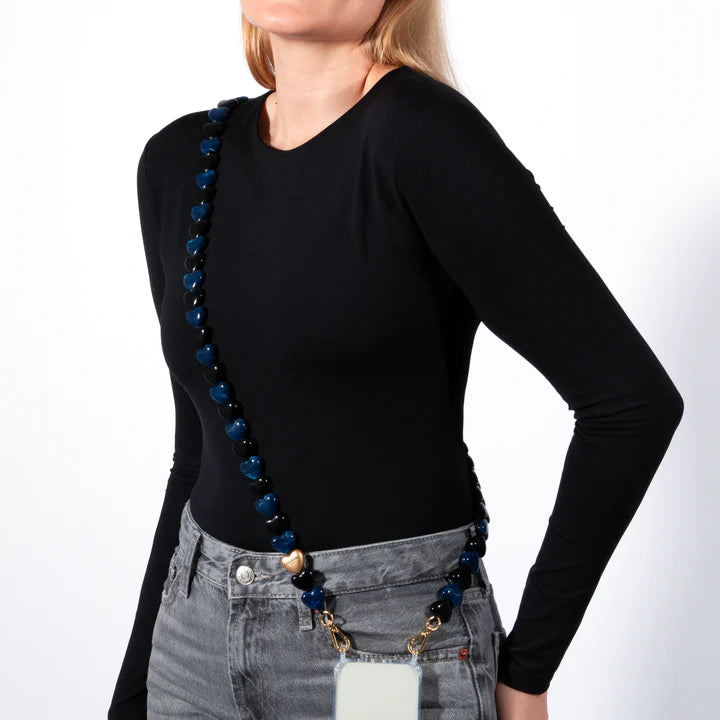 CUORE CHAIN (BLACK/NAVY) - LOUVINI