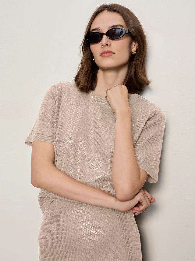 SPARKLE SEQUIN SWEATER (MOTHER OF PEARL) - SANCTUARY