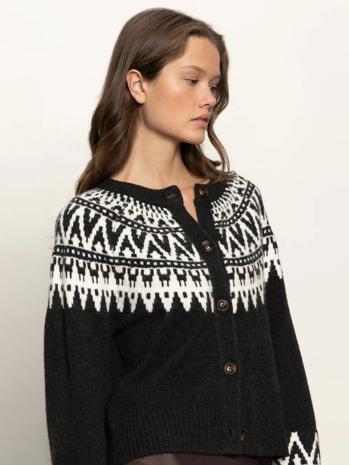 FAIRISLE CREWNECK CARDIGAN - SANCTUARY