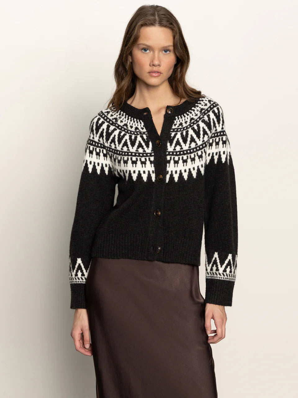 FAIRISLE CREWNECK CARDIGAN - SANCTUARY