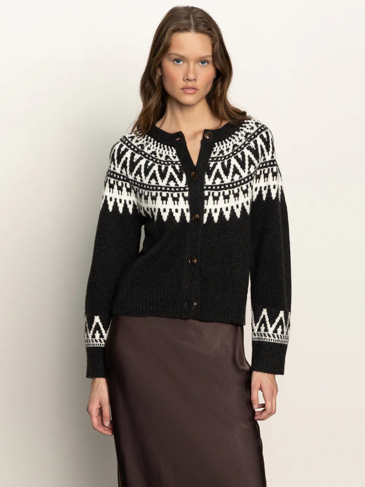 FAIRISLE CREWNECK CARDIGAN - SANCTUARY