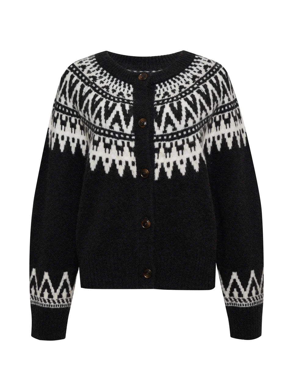 FAIRISLE CREWNECK CARDIGAN - SANCTUARY