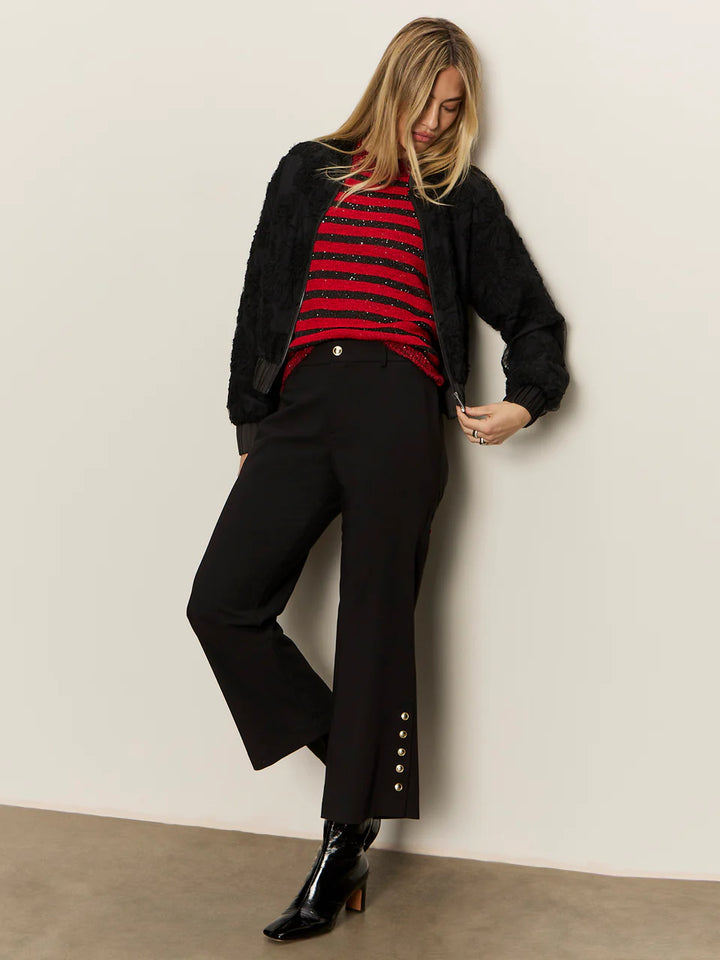 SHORT SLEEVE SHINE SWEATER TEE (CHERRY LACQUER) - SANCTUARY