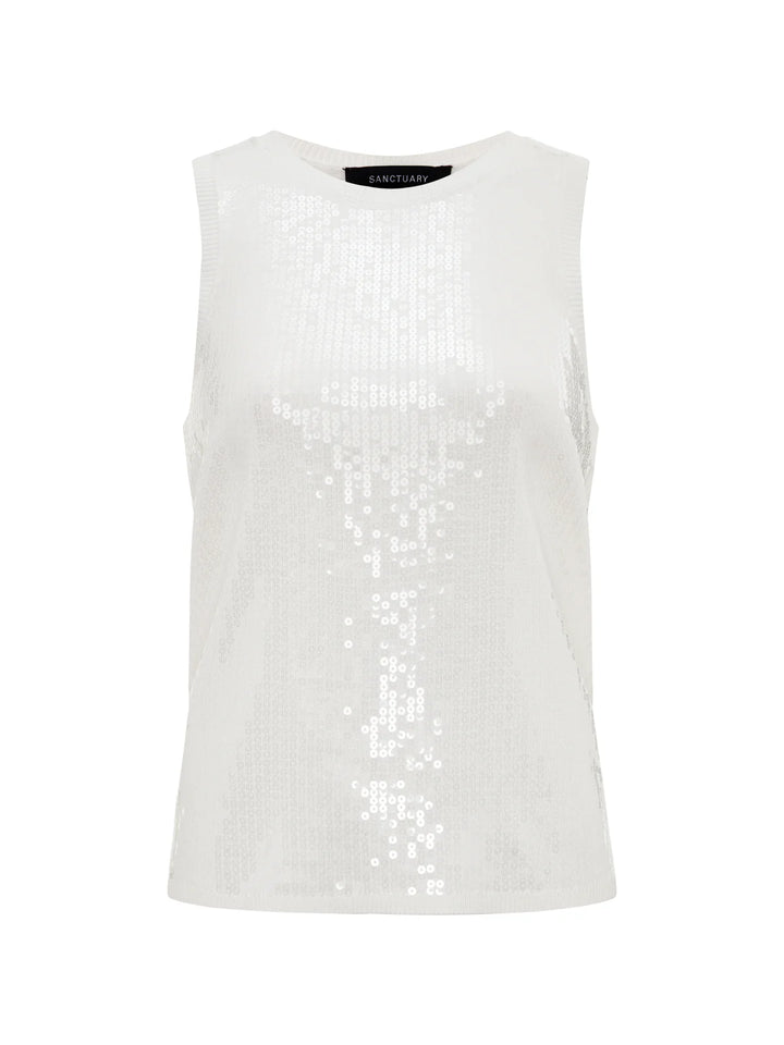 SUMMER SHINE SEQUIN SHELL (WHITE) - SANCTUARY