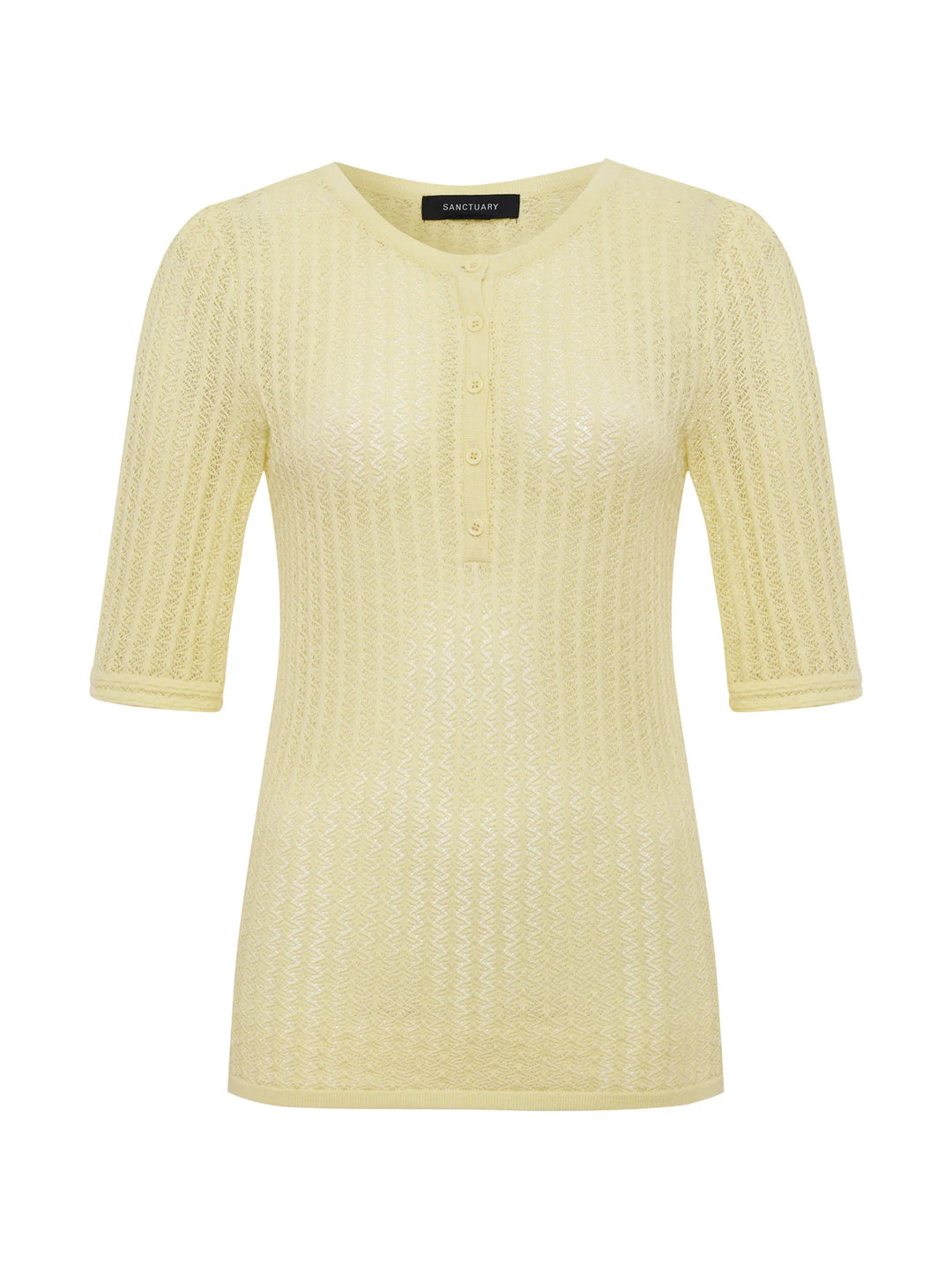 GOING PLACES POINTELLE SWEATER (LEMON DROP) - SANCTUARY
