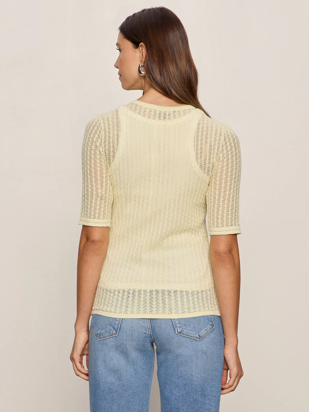 GOING PLACES POINTELLE SWEATER (LEMON DROP) - SANCTUARY
