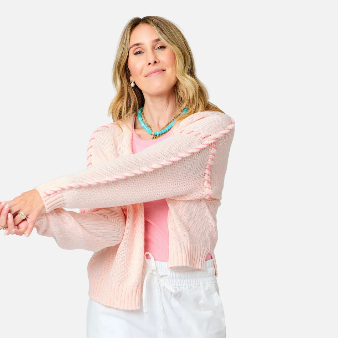THE SIENNA CARDIGAN (SUGAR PINK) - KERRI ROSENTHAL